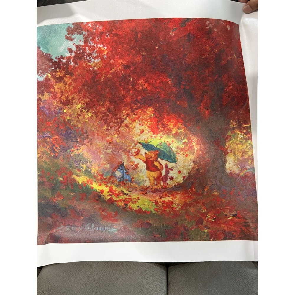 Disney Winnie the Pooh Autumn Canvas Art Print James Coleman Unframed 20x20